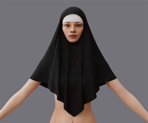 Nuns Veil Wimple - 3D Model by AleoPix