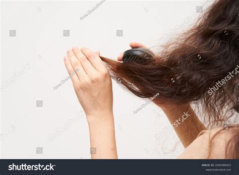 frizzy dry hair images stock  vectors shutterstock