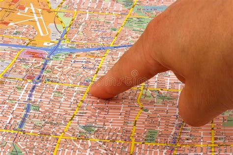 finger   map stock photo image  close compass yellow