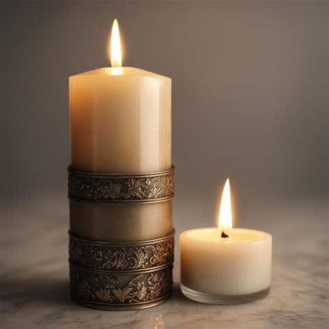premium ai image burning candle