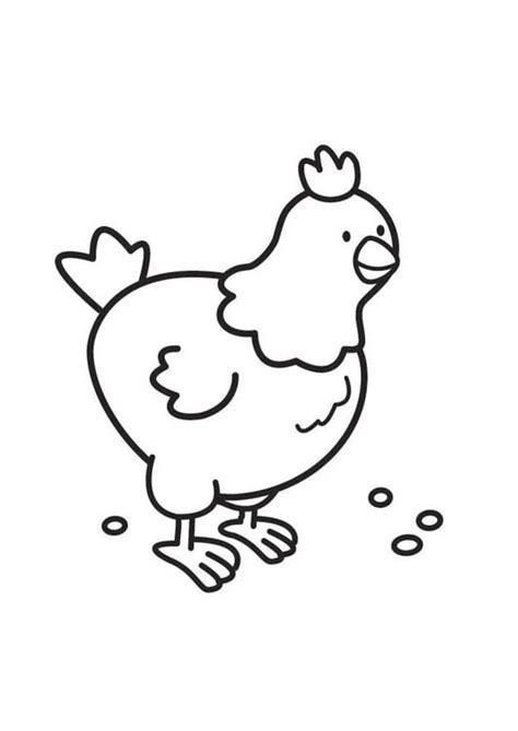 Coloring Page Hen - free printable coloring pages - Img 17958
