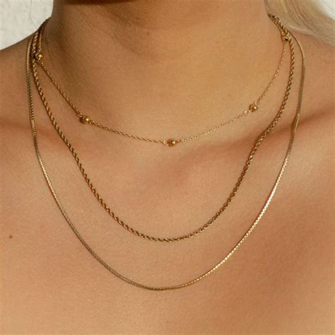 vintage necklace stack necklace vintage necklace gold necklace