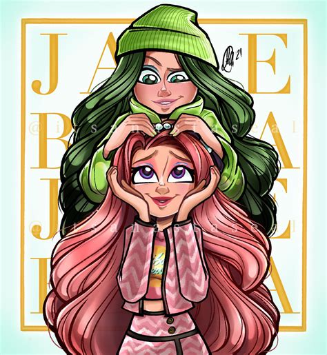 Jade and Bella I drew last year, now posting here for Valentine’s Day 💖