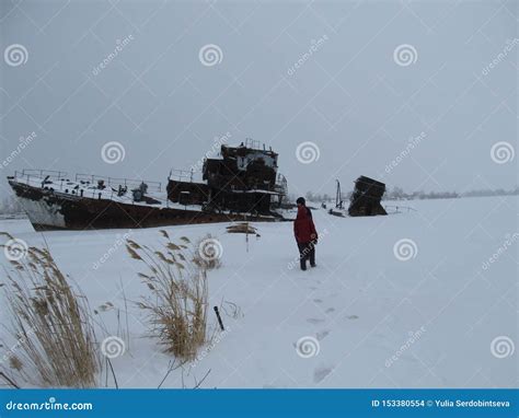 Abandoned Warship at the Coast of Arctic Ocean, Russia, Saratov ...