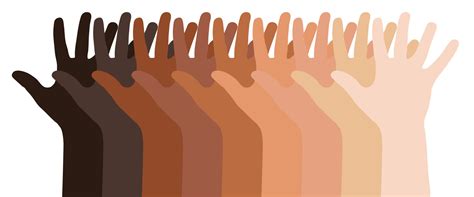 hands   skin color diversity concept  vector