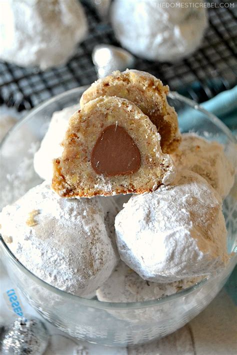 Snowball Kiss Cookies | The Domestic Rebel