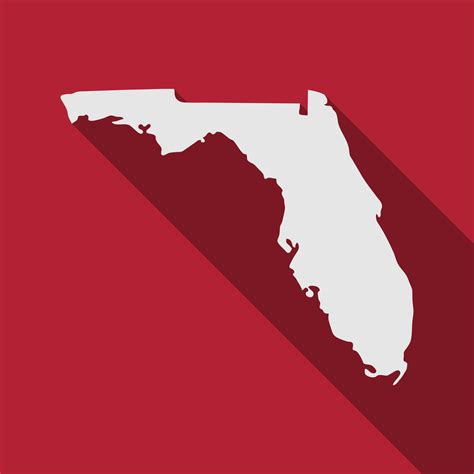 florida state map  long shadow  vector art  vecteezy