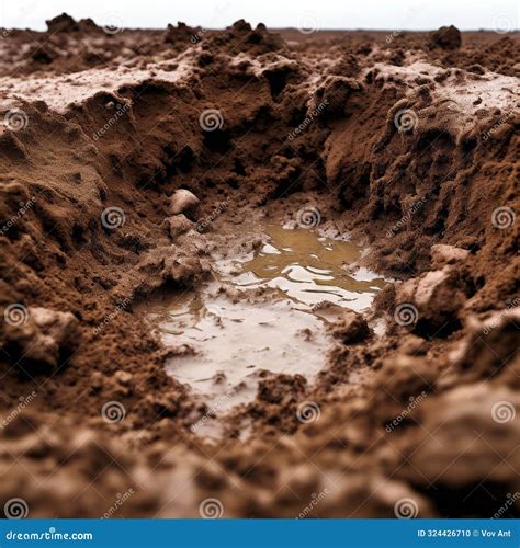 Silty Soil Soil with a High Silt Content that is Easily Compact Stock