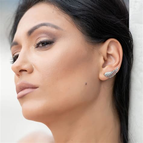 Уникални сребърни обеци "Криле" – Silenti Jewelry