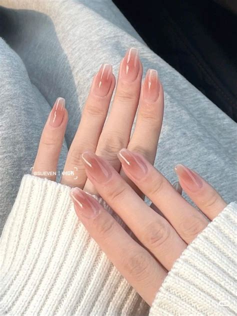 корейский маникюр | Blush nails, Simple nails, Gel nails