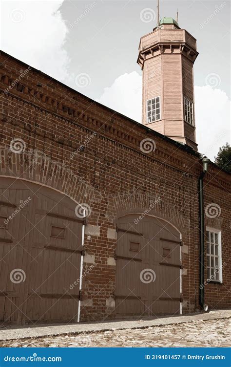 The Old Building of the City Fire Department Stock Image - Image of ...