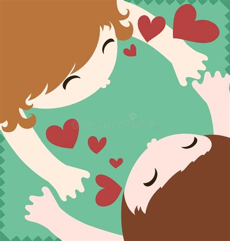 Couple in Love Hug and Kiss Stock Vector - Illustration of female ...