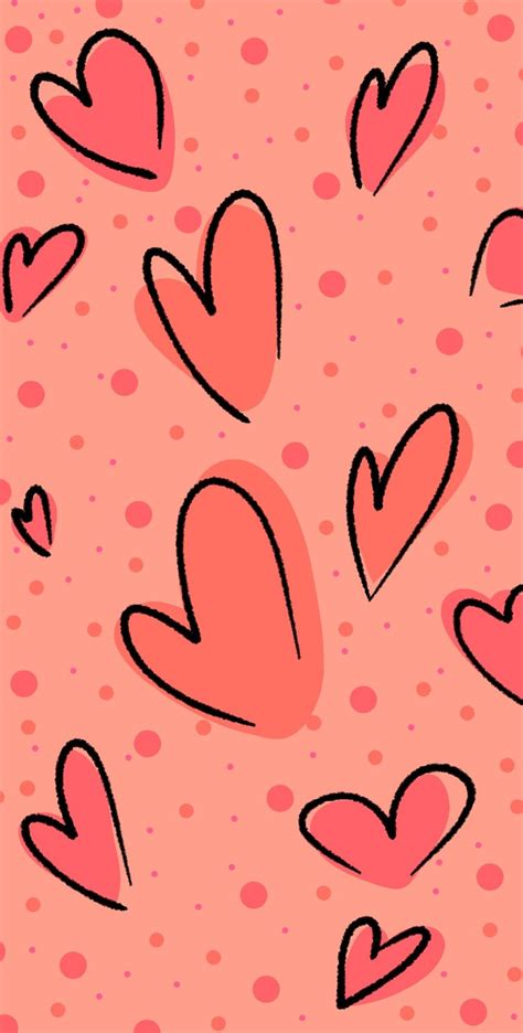 Прекрасные обои с сердечками | Fondos de pantalla de iphone, Fondo de ...
