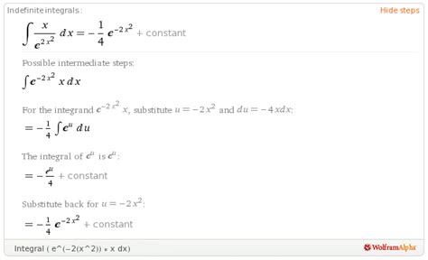 Ответы Mail: Найти интеграл e^(-2(x^2)) * x dx