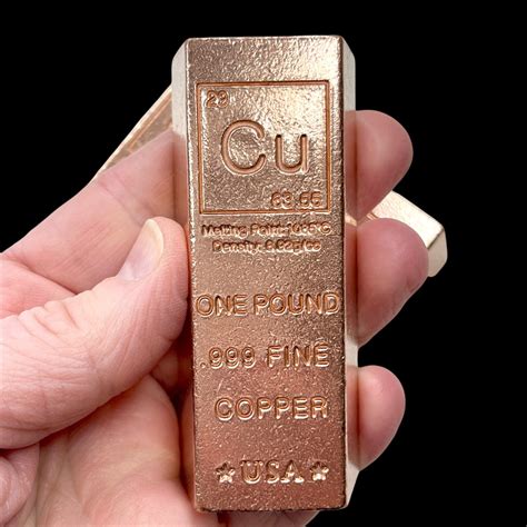 copper lb ingot trapezoid shaped bar pure copper bullion fine