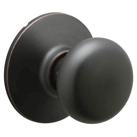 Shop Schlage Passage Plymouth Aged Bronze Round Passage Door Knob at ...