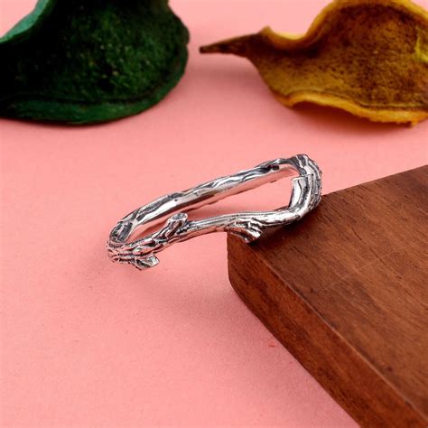 Tree Branch Ring, Sterling Silver Twig Engagement Ring, Promise Rings