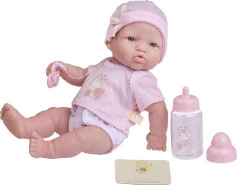JC TOYS - La Newborn Puppe 30 cm, weiches Vinyl, inklusive 6 Zubehör ...