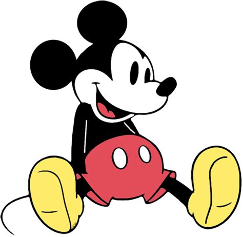 high quality mickey mouse clipart sitting transparent png