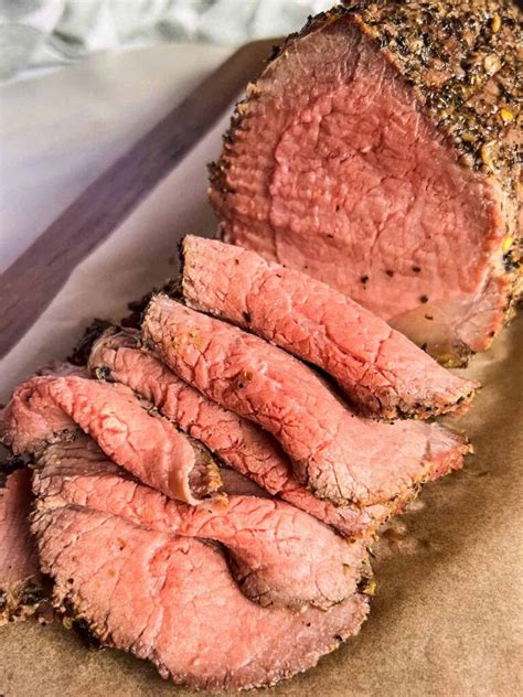 Garlic Herb Crusted Eye of Round Roast Beef - Big Delicious Life