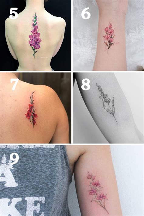Tattoo artists share birth flower tattoos for August that fans love 16