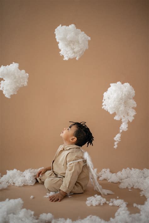 Happy diverse kids in angel outfits · Free Stock Photo