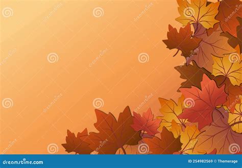 background  autumn leaves located    edge vector stock