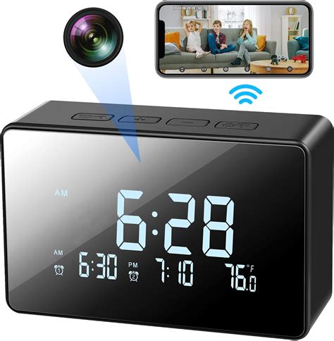Halogotta Spy Camera Clock, HD 1080P WiFi Wireless Hidden Camera for