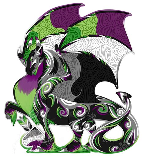 Aro ace pride dragon — Weasyl