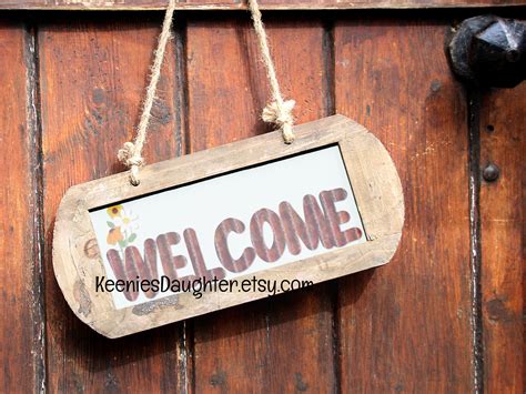 Country Style Digital Art Welcome Sign With Rusty Steel Look Letters. Printable Download. With ...