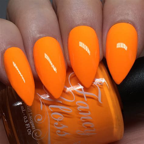 Neon Pink Orange Nail Polish