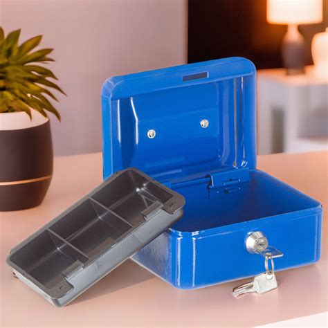 Ящик / сейф для денег SAFEBURG Keeper-15 Blue Gloss, металлический ...