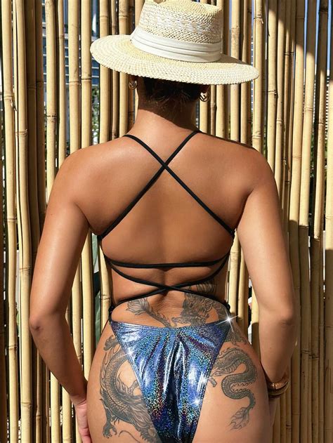 Backless High Cut One Piece Swimsuit | SHEIN USA