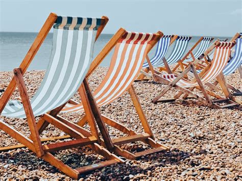 Folding Deck Chairs Striped Red and Green with White Stripes Stock ...