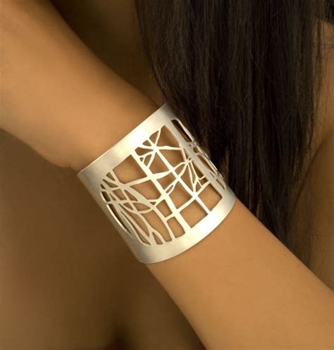 Silver Cuff | Modern jewelry, Artistic jewelry, Silver cuff