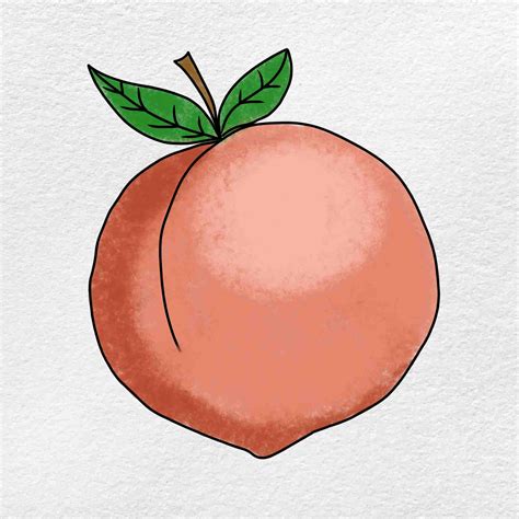 How to Draw a Peach - HelloArtsy