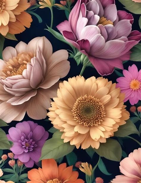 premium ai image mixed flowers