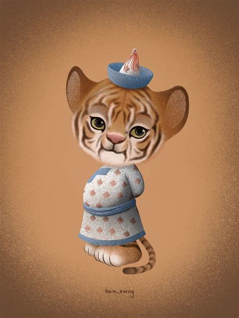 Bain Zurag on Behance | Baby animals, Art drawings beautiful, Lunar ...