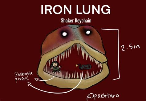 iron lung markiplier monster shaker keychain etsy