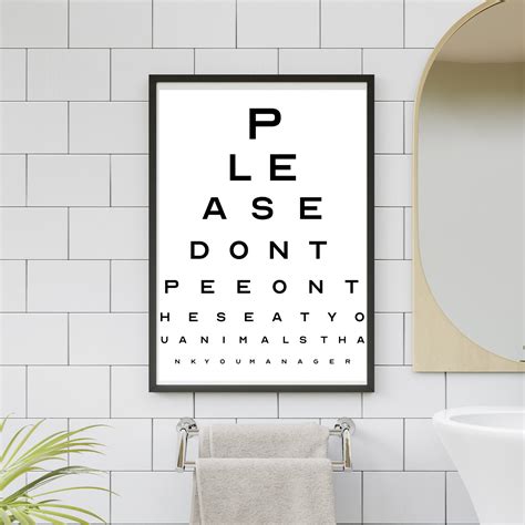 funny bathroom sign  dont pee   seat guest bathroom decor