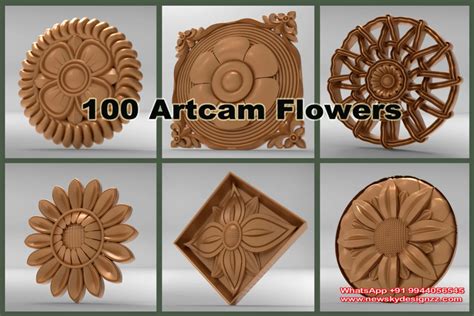 100 Artcam Flowers – New Sky Designzz