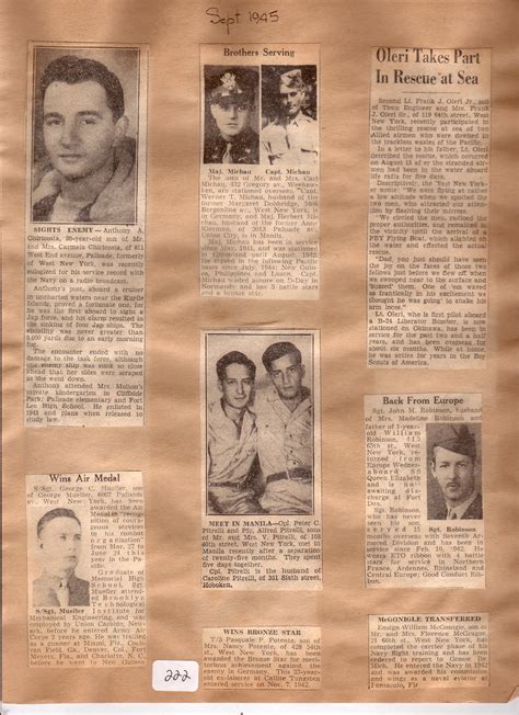 Databases - West New York World War II Scrapbooks - The Hudson County