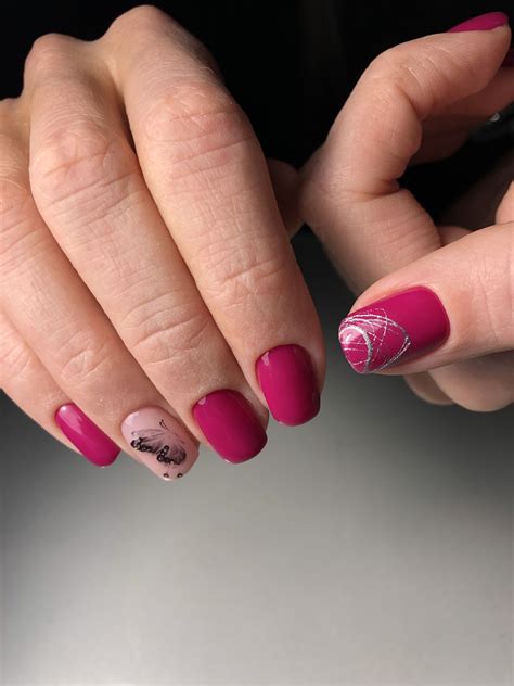 Маникюр малиновый | Nails, Beauty