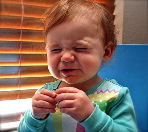 #974 Sour face baby when children discover a new taste I am all smiles ...