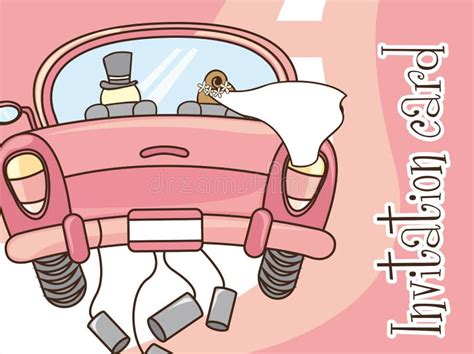 Just married stock vector. Illustration of pink, decoration - 9621091