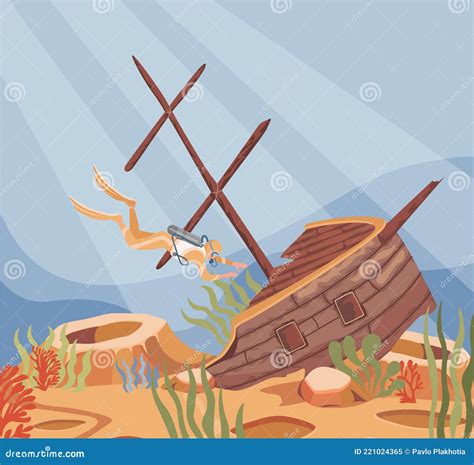 Discovering Sunken Relics, Wrecked Ship Found In Deep Sea - Generative