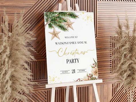 Christmas Welcome Sign, Welcome Poster, Christmas Party Welcome Sign ...