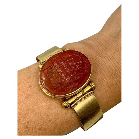 antique  carat gold etruscan revival bangle  sale  stdibs