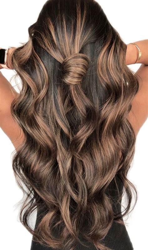 Black Hair With Honey Brown Highlights
