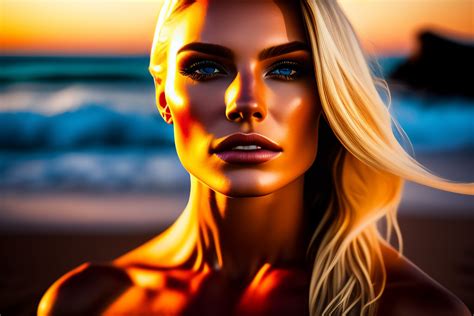 Lexica - Beautiful blonde woman super model face symmetrical, cinematic